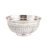 A late 18th / early 19th century Spanish colonial unmarked silver bowl circa 1790-1830