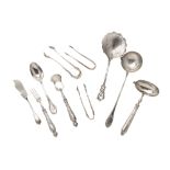 A mixed group of French 950 standard silver flatware