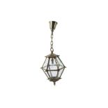 A twentieth century steel hanging lantern