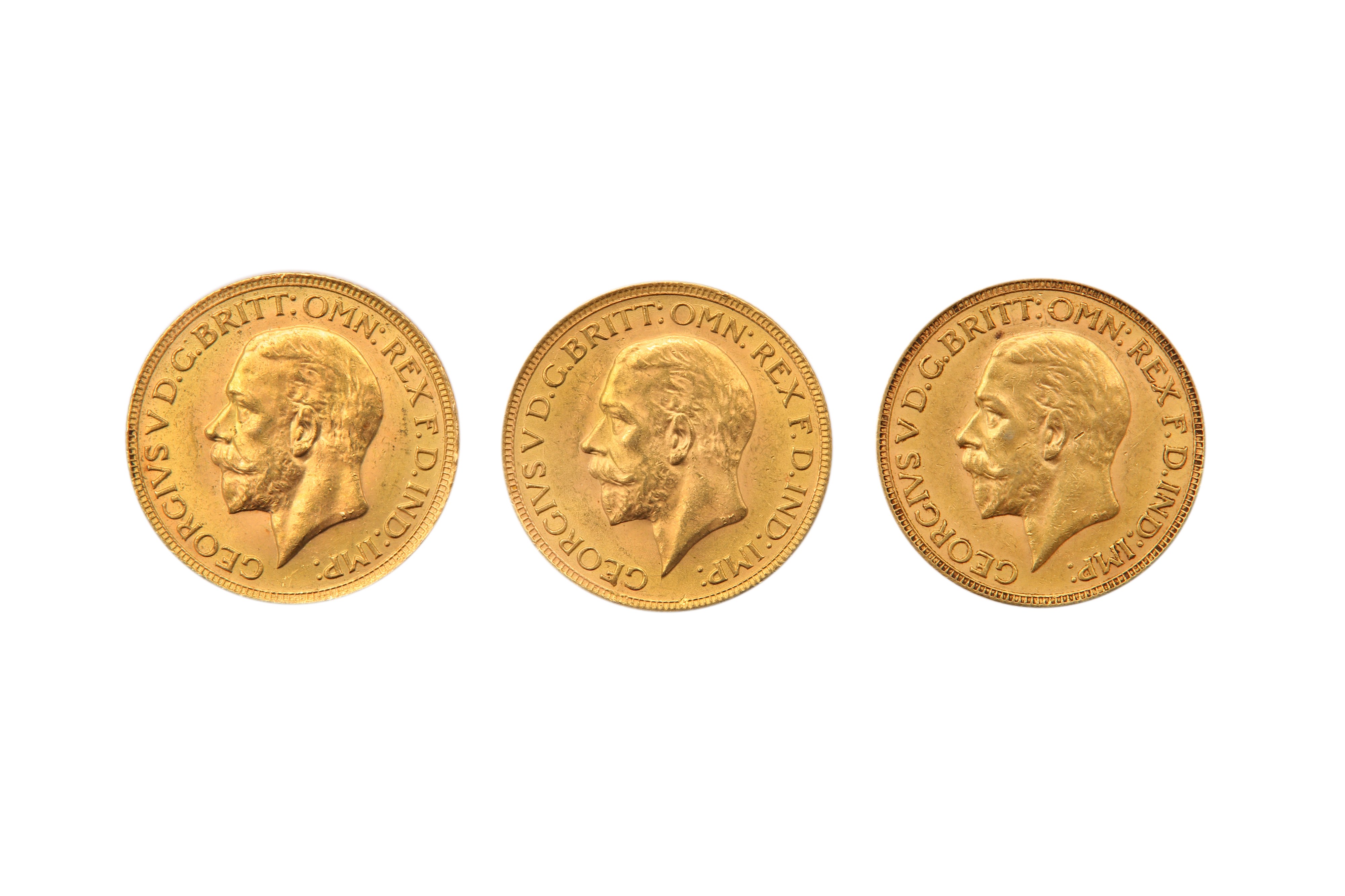 Three George V Gold Full Sovereigns, 1931 - Image 2 of 2