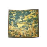 An antique tapestry panel