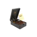 A His Master's Voice (HMV) portable gramophone model 102