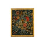 A floral needlepoint panel