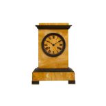 A LOUIS PHILIPPE PERIOD SIENNA MARBLE AND BRONZE MOUNTED MANTEL CLOCK CIRCA 1840