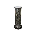 A LATE 19TH / EARLY 20TH CENTURY SCAGLIOLA AND MARBLE PEDESTAL