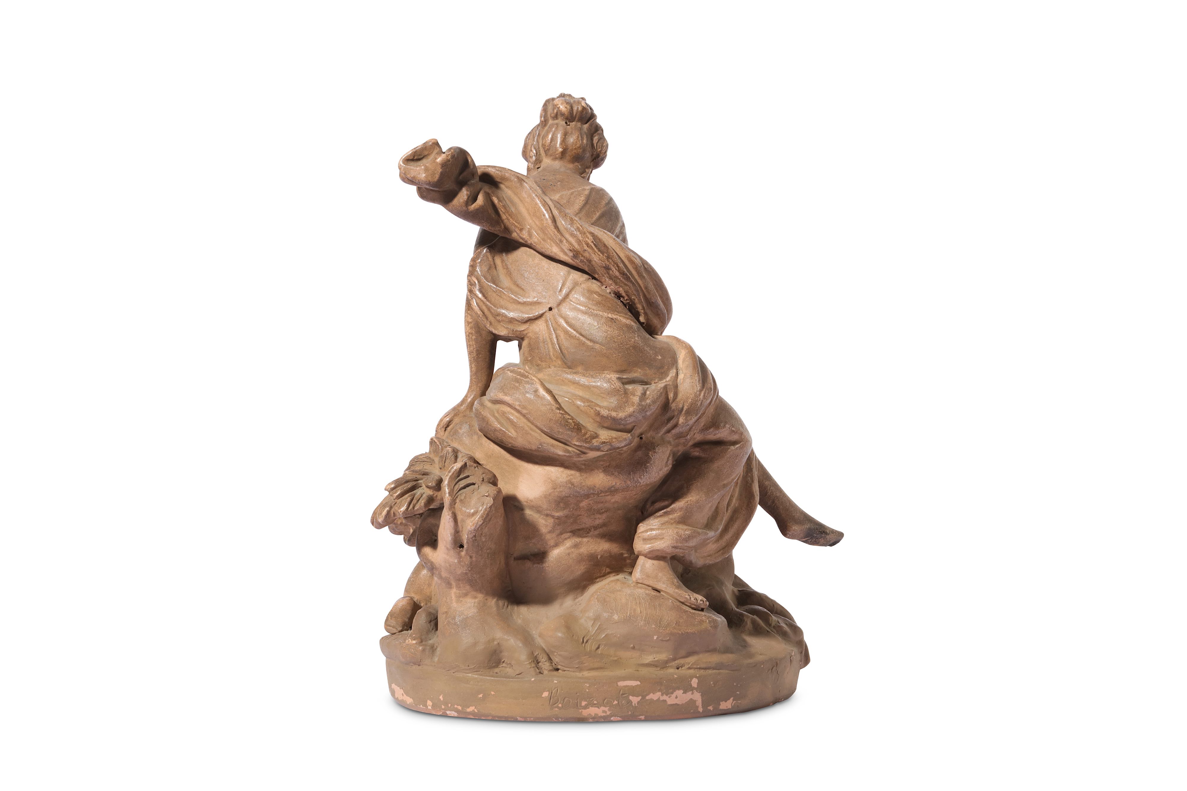 LOUIS-SIMON BOIZOT (FRENCH, 1743-1809): AN EARLY 19TH CENTURY TERRACOTTA MODEL OF VENUS AND CUPID EN - Image 3 of 9