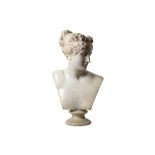 AFTER ANTONIO CANOVA (ITALIAN, 1757-1822): A FIRST HALF 19TH CENTURY MARBLE BUST OF THE VENUS ITALIC