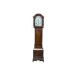 AN EARLY 19TH CENTURY MAHOGANY LONGCASE CLOCK SIGNED JOHN BISHOP, SHERBOURNE