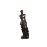 AFTER THE ANTIQUE: A LARGE BRONZE FIGURE OF THE VENUS DE MILO