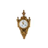 A LATE 19TH CENTURY FRENCH GILT BRONZE LOUIS XVI STYLE CARTEL CLOCK