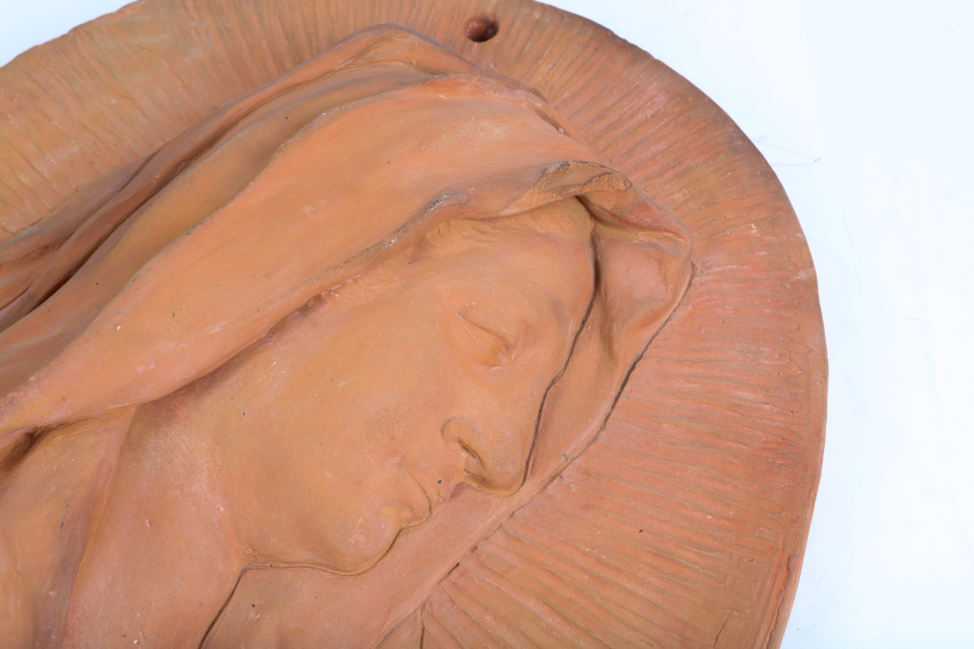 A LARGE 18TH CENTURY FLEMISH TERRACOTTA RELIEF OF THE VIRGIN DATED 1760 - Image 3 of 4