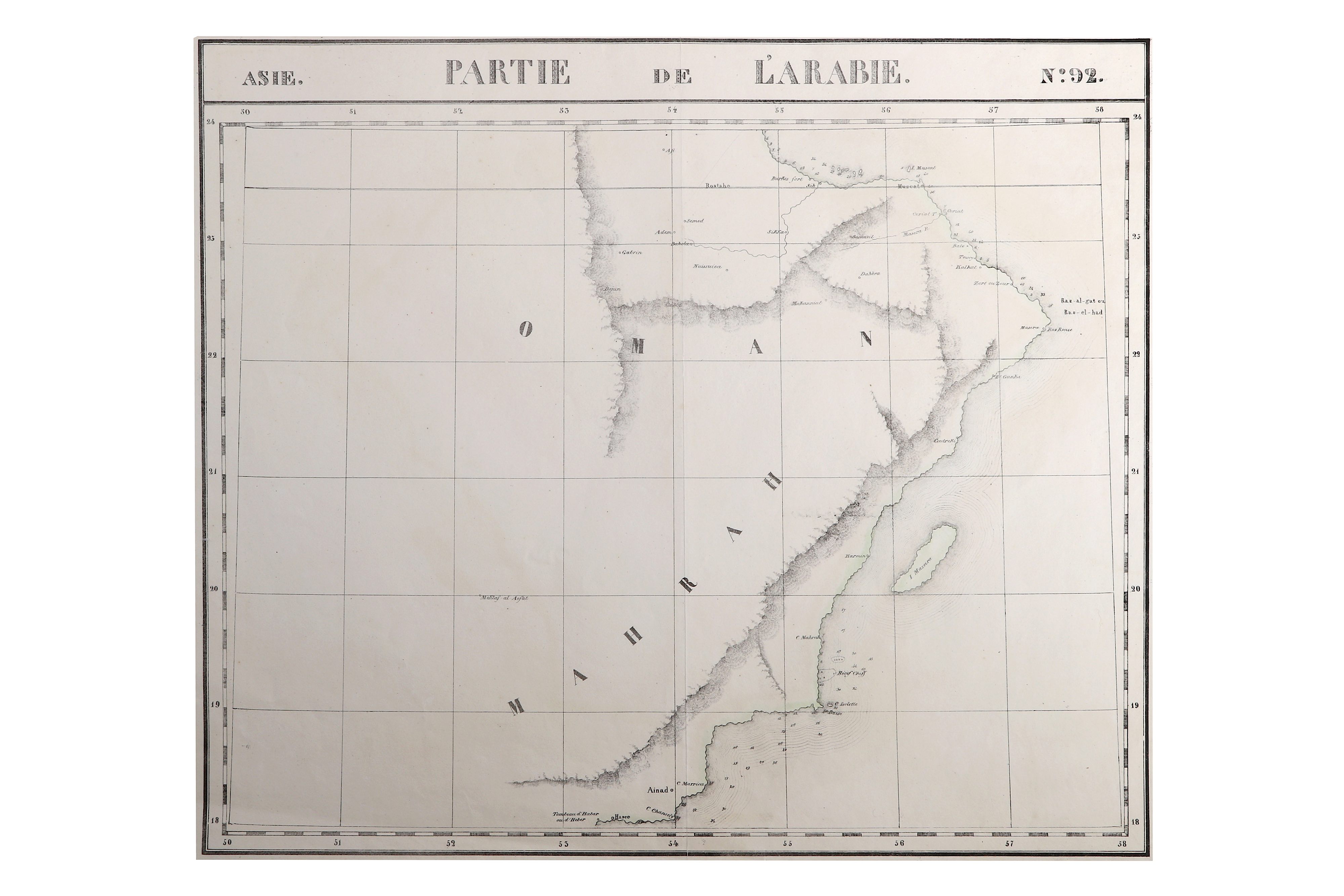 Arabia.- Vandermaelen (Philippe) Partie de l'Arabie