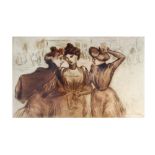 Steinlen (Theophile Alexandre) La Sortie des Trois Midinettes