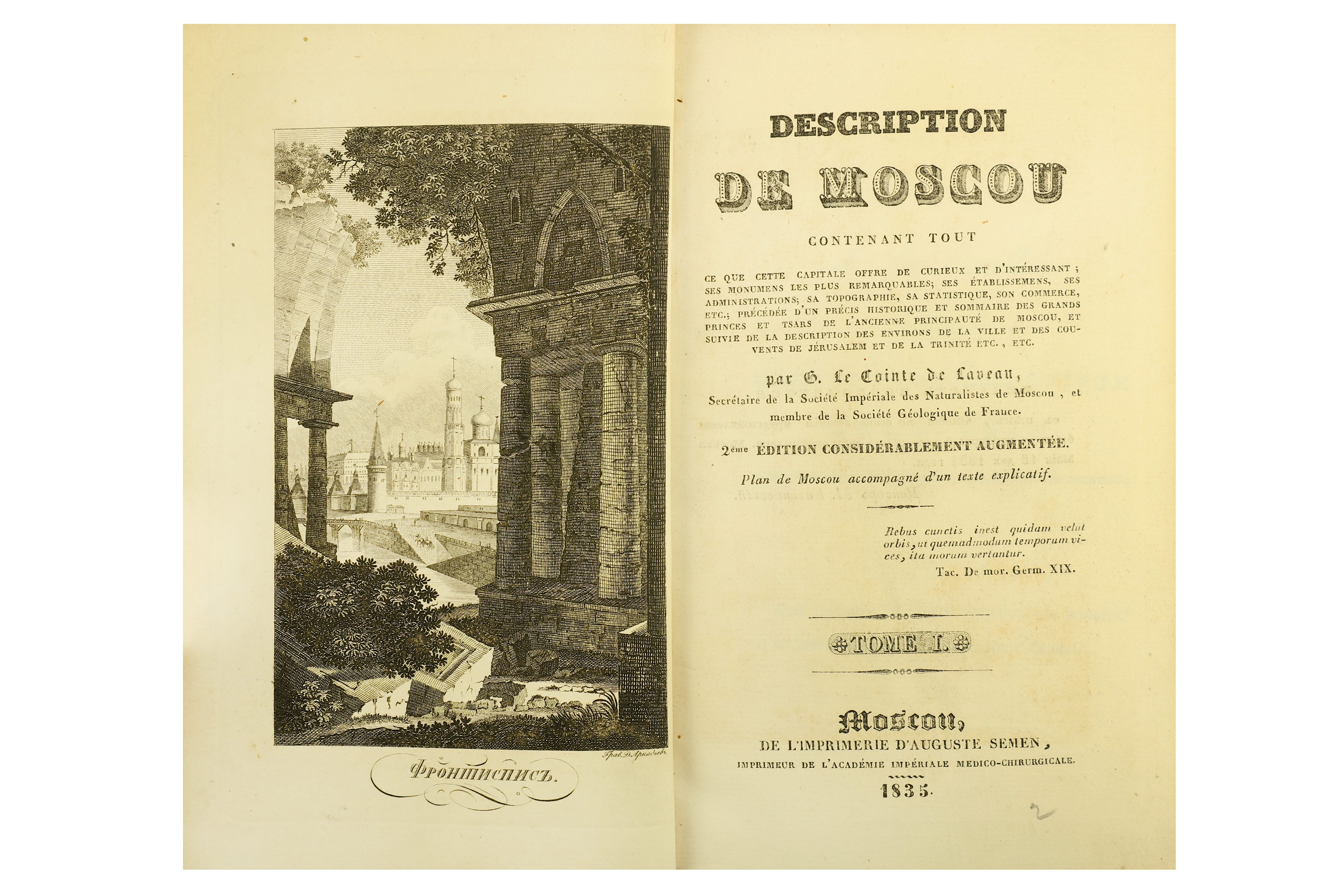 Travel, early 19th century.- La Messeliere (Count de)