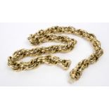 An Italian 18ct gold necklace of thick rope twist design, signed Nicolis Cola, 46cm long,
