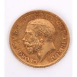 A George V half sovereign 1912