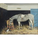 E C R Browne/Stanley/a stabled hunter/signed and dated 1960/oil on canvas, 48.