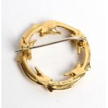 An 18ct gold and diamond wreath type brooch, Alabaster & Wilson,