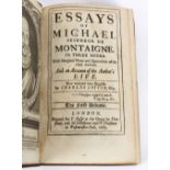 Montaigne, Michel Eyquem de. Essays, 1685-1686-1685, 3 volumes, 8vo, contemporary calf gilt.
