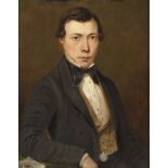 Early 19th Century English School/Half-length Portrait of a Gentleman/oil on canvas laid to panel,