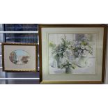 Salliann Putman/Wild Flowers/signed/watercolour,