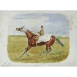 I D H/Might Versus Right/initialled, inscribed and dated 1891/watercolour, 22.5cm x 32.