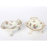 A pair of Meissen shell-shaped sweetmeat dishes, circa 1750,