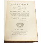 Brosses, Charles de. Histoire des Navigations aux Terres Australes, Paris 1756, 4to. 2 vol.