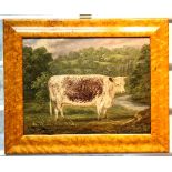 E G W 1845/Bull in a Landscape/oil on panel,