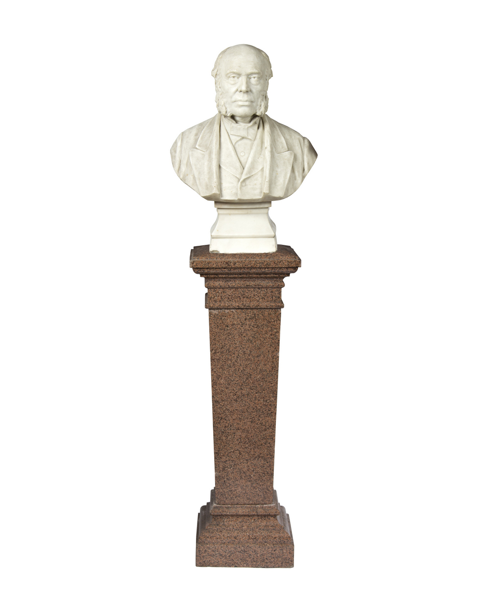 Henry Richard Hope Pinker (British 1849-1927)/Marble bust of The Right Hon.