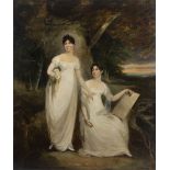 Circle of William Owen (1769-1825)/The Miss Ingrams/full length portrait of two young ladies