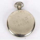 A military open faced pocket watch,