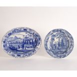 A Spode oval dish printed with City of Corinth pattern from the Caramanian series, 32.