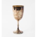 A silver goblet, HA, Sheffield 1902, inscribed 'Peter Ormrod's Hounds 27th March 1907,