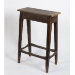 An oak joint stool of large proportions, pegged construction, 84cm tall,