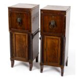 A pair of Regency mahogany sideboard pedestals,