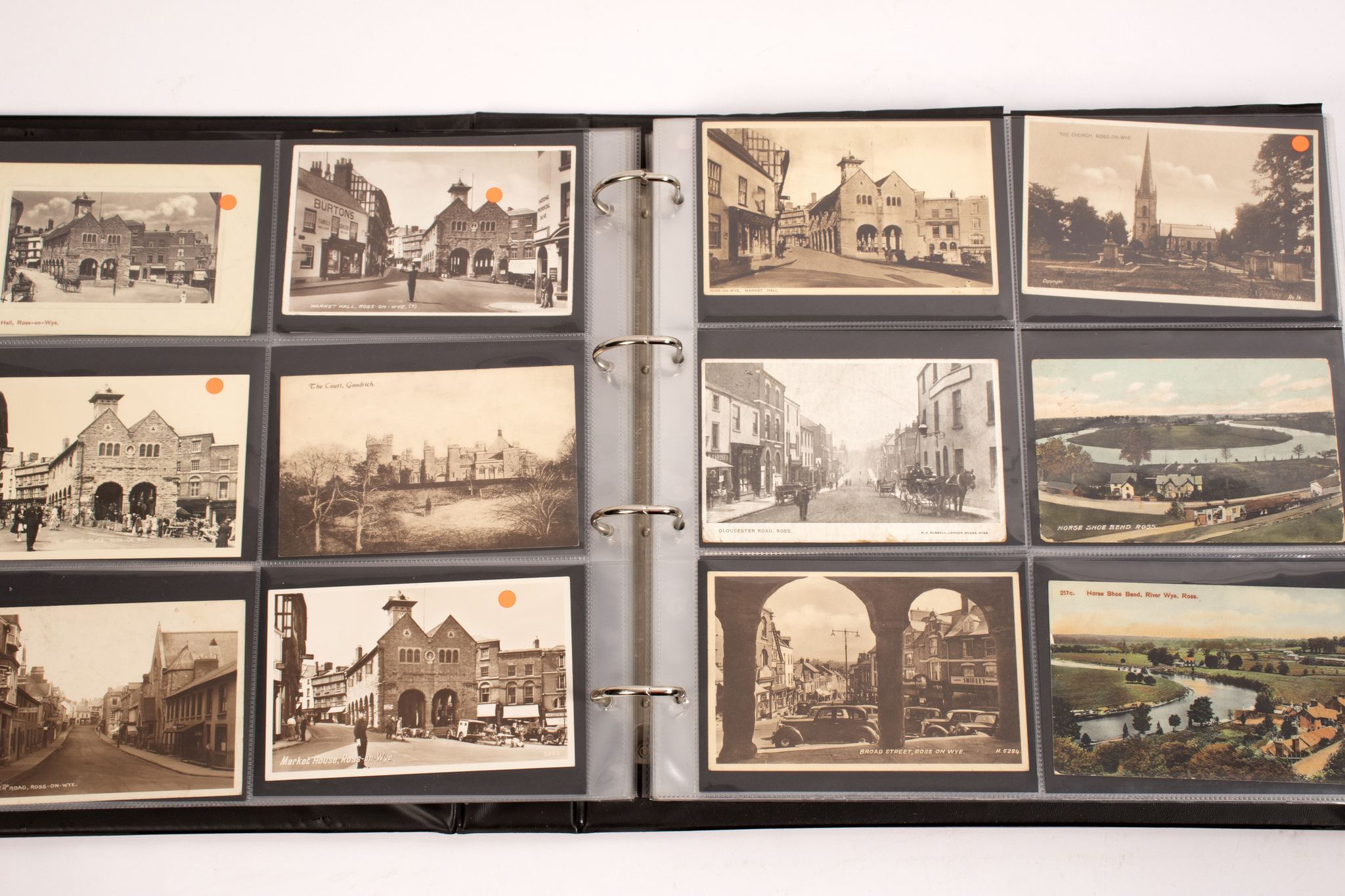 A postcard album containing approximately three hundred and fifty RP's and other postcards,
