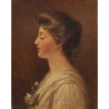 R Godfrey (19th/20th Century)/Portrait of an Edwardian Lady/signed/oil on canvas,