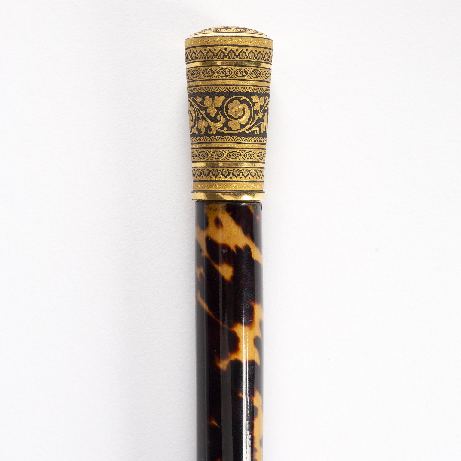 A very rare 19th Century shark skin boxed tortoiseshell walking cane, - Bild 2 aus 2