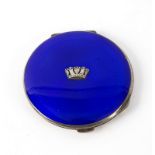 A silver and enamel compact,