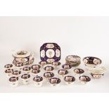 A Victorian tea set by H & R Daniel, comprising teapot, jug, slop bowl, two plates,