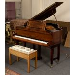 A 7¼ octave boudoir grand piano by John Broadwood & Sons in a rosewood case on square taper legs
