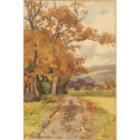 George Cockram/Autumn, Betws-y-Coed/signed/watercolour, 24cm x 17.