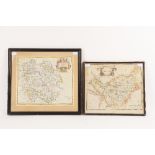 Robert Morden/The County Palatine of Chester/Herefordshire/two hand coloured engraved maps (2)