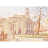 John Staerck/The Oratory, Brompton/signed/watercolour,