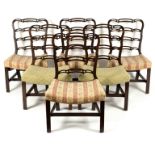 A set of six George III mahogany ladderback dining chairs in the manner of Robert Mainwaring,