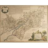 Emanuel Bowen/An Accurate Map of the Counties of Gloucestershire and Monmouth Divided into