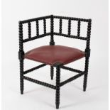 A William Morris Sussex style ebonised chair,