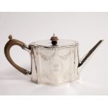 A George III silver teapot, Charles Aldridge & Henry Green, London 1783,
