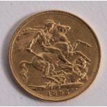 A Victorian gold sovereign,